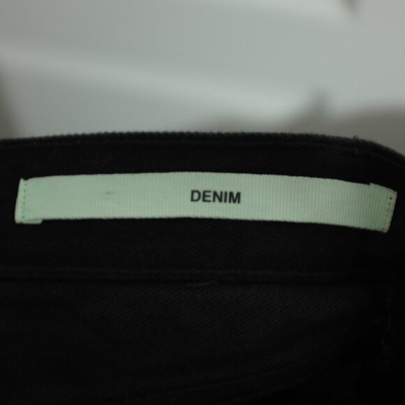 COPY - OFF-WHITE Black embroidered Flowers women Baggy Jeans size 26 - Picture 12 of 14